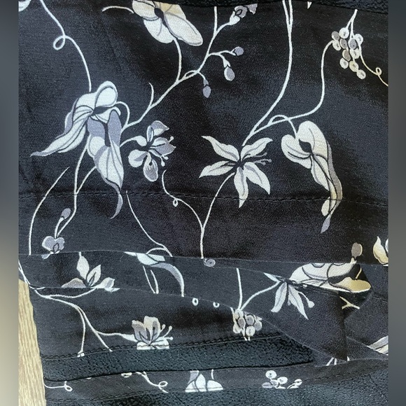 Vintage Dressing Clio maxi dress black with white print - tie in back - size M/L - Picture 8 of 12